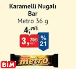 METRO  KARAMELLİ NUGALI BAR